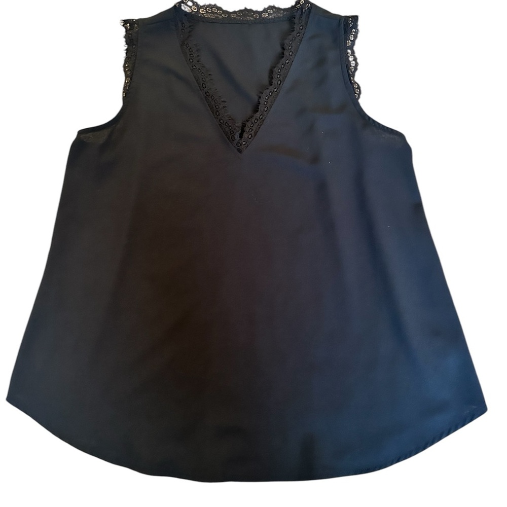 Black sleeveless lace top XL - Picture 3 of 4